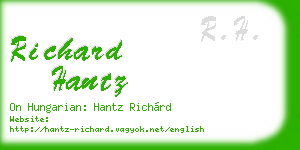 richard hantz business card