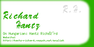 richard hantz business card